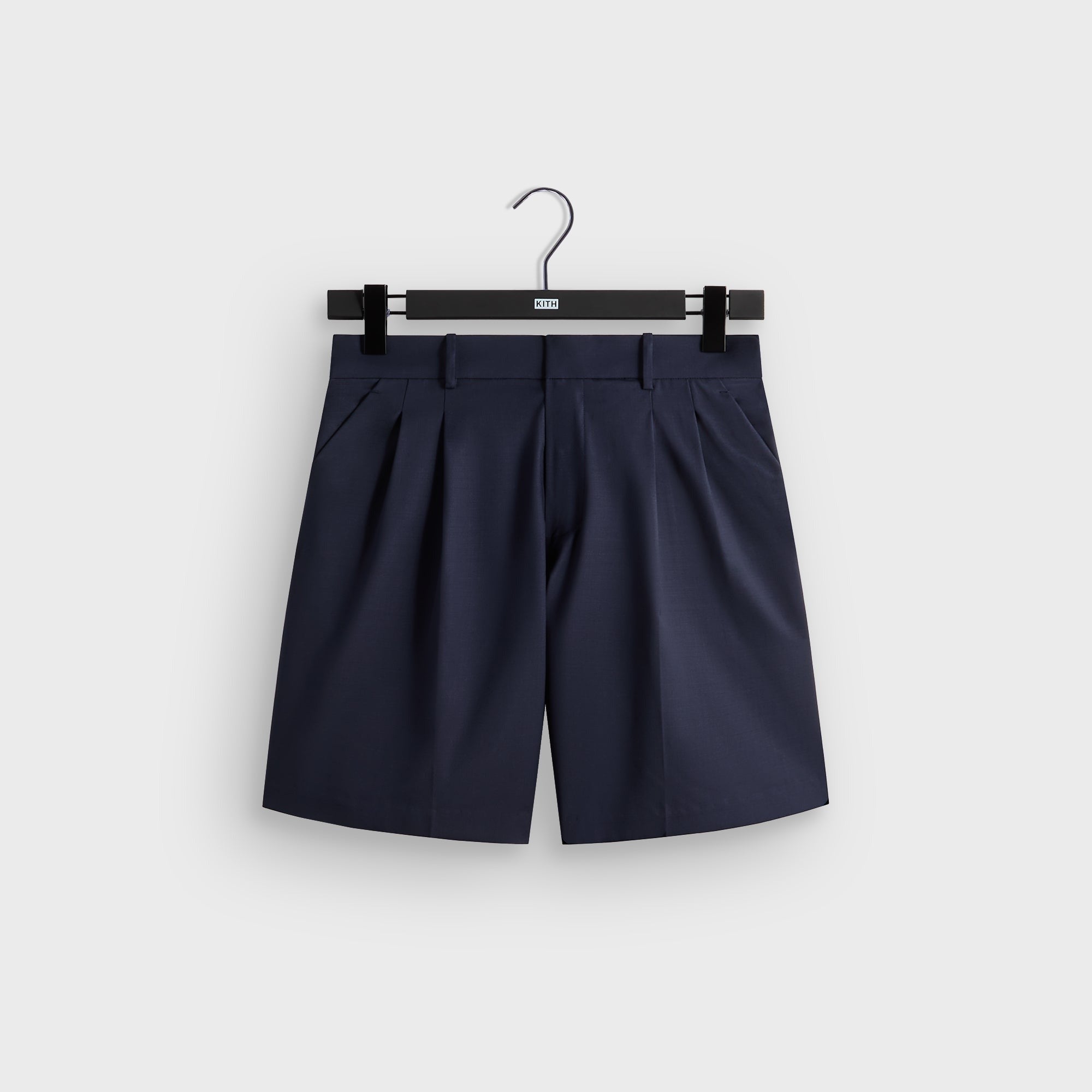 &Kin Tropical Wool Emrys Pleated Short - Nocturnal