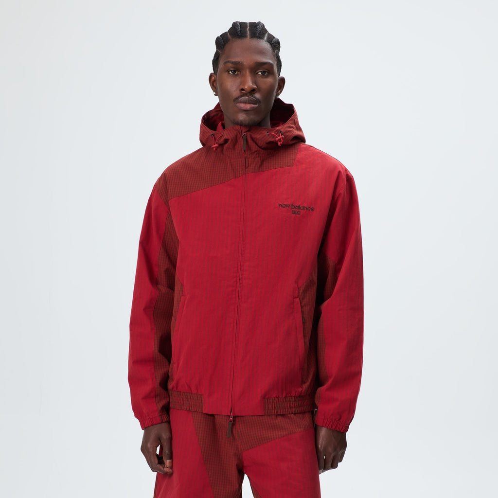 Kith & New Balance Poplin Mix Madison V Jacket - Biking Red