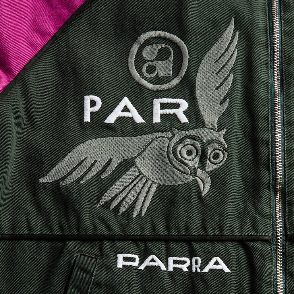 by Parra Owl Meets Rat Racing Jacket - Purple / Pink