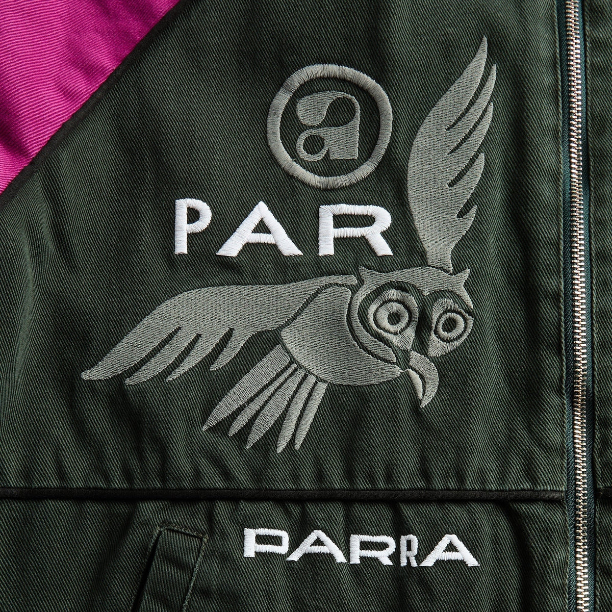 by Parra Owl Meets Rat Racing Jacket - Purple / Pink