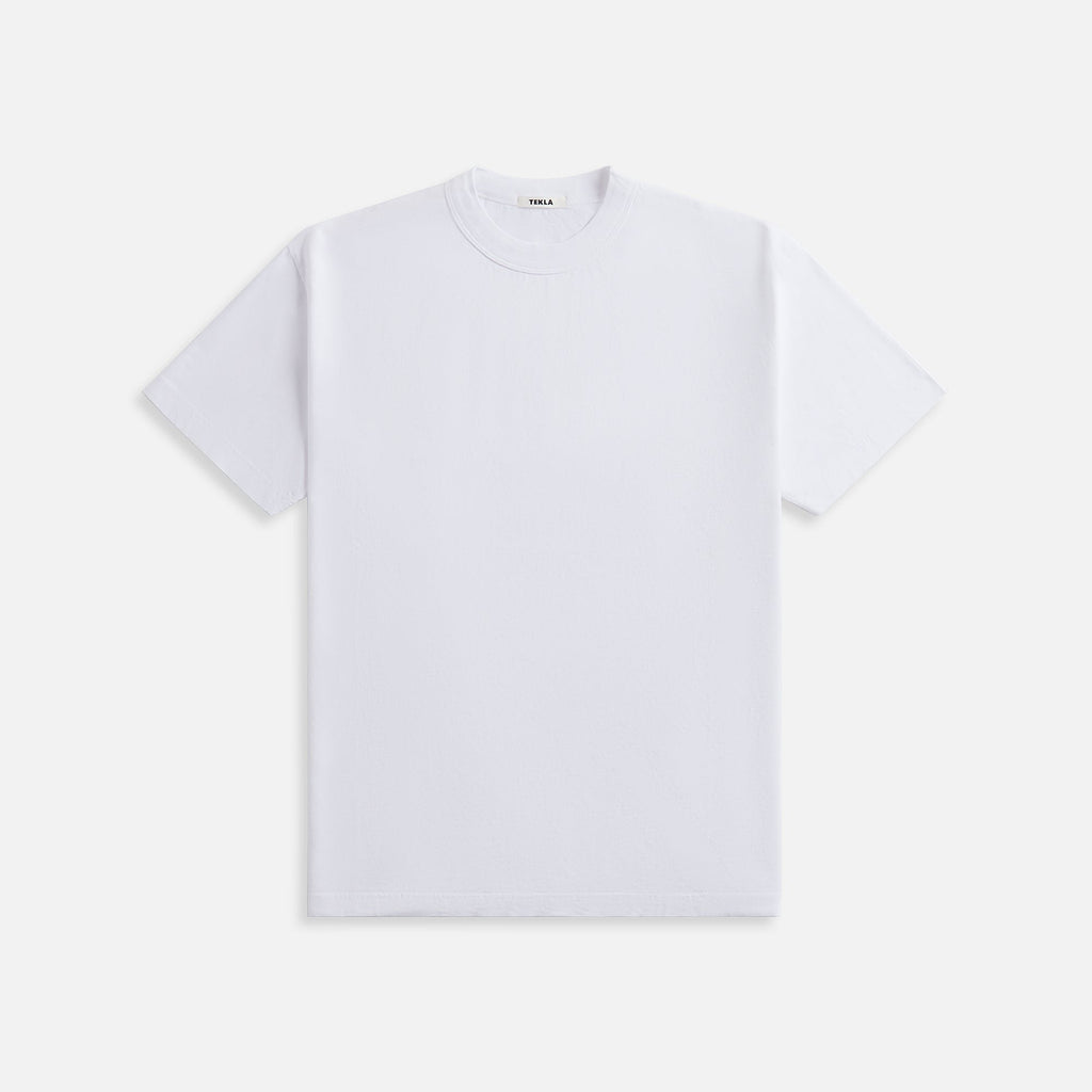 Tekla Short Sleeve Sleeping Tee - White