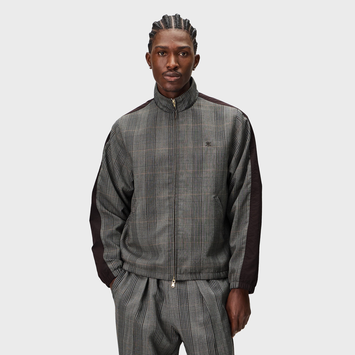 Kith Glen Plaid Rui Track Jacket - Ember