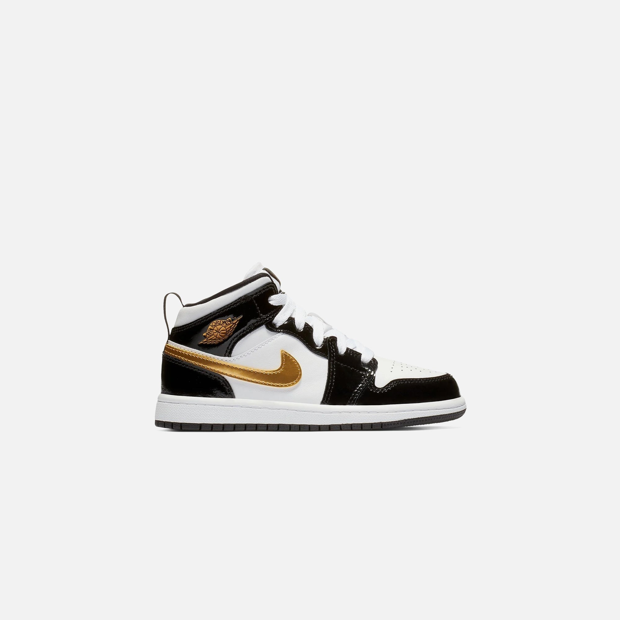 Nike PS Air Jordan 1 Mid SE - Black / Metallic Gold / White