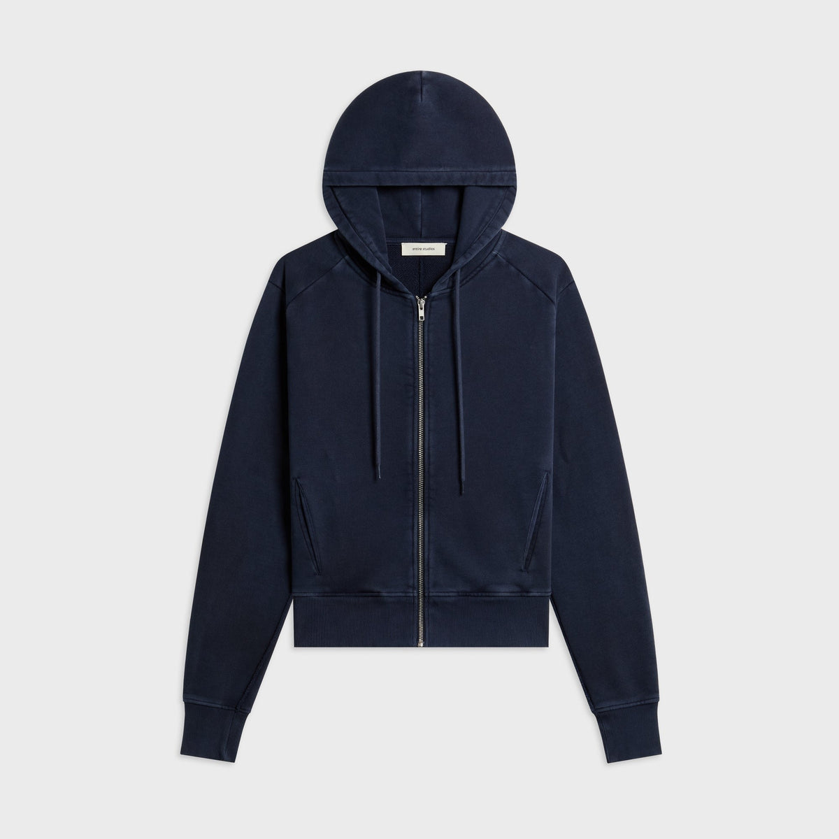 Entire Studios Slim Zip Up Hoodie - Salted Navy