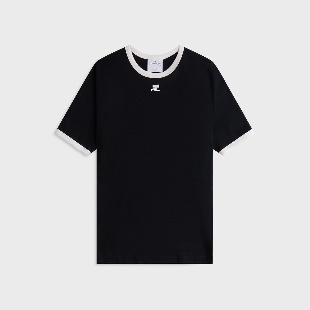 Courrèges Signature Contrast Tee - Black