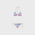Missoni Zig Zag Tulle Applied Tassels Triangle Bikini Set - Multi