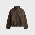 Essentials Suede Fleece Signature Modern Track Jacket - Brown