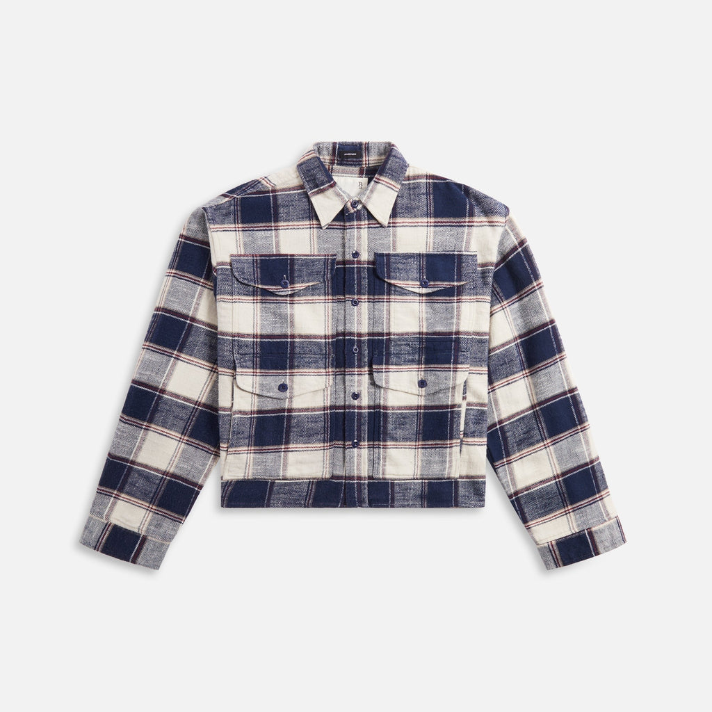 R13 Cropped Multipocket Overshirt - Eru Plaid