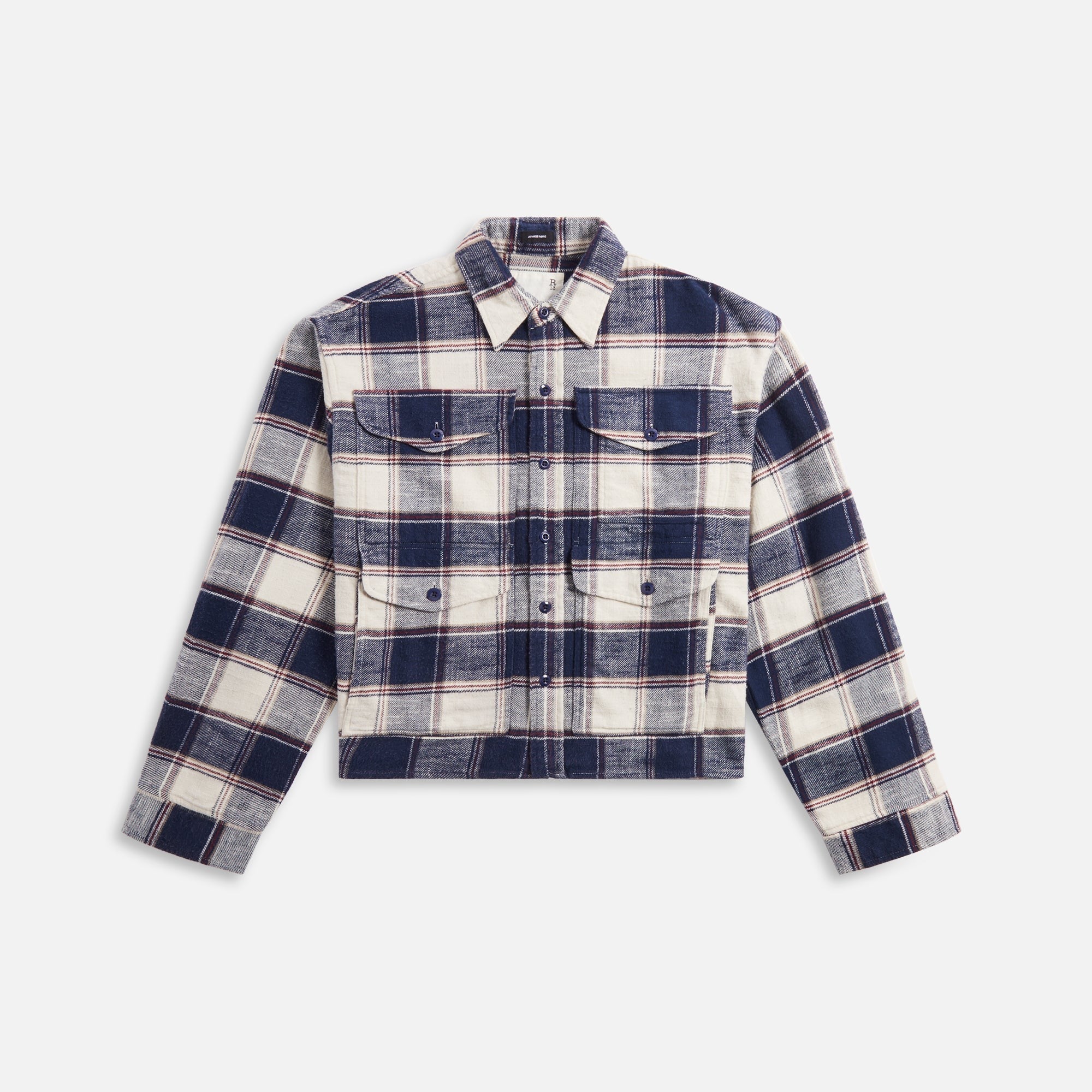 R13 Cropped Multipocket Overshirt - Eru Plaid