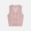 Ganni Light Mohair Tie String Vest - Pink