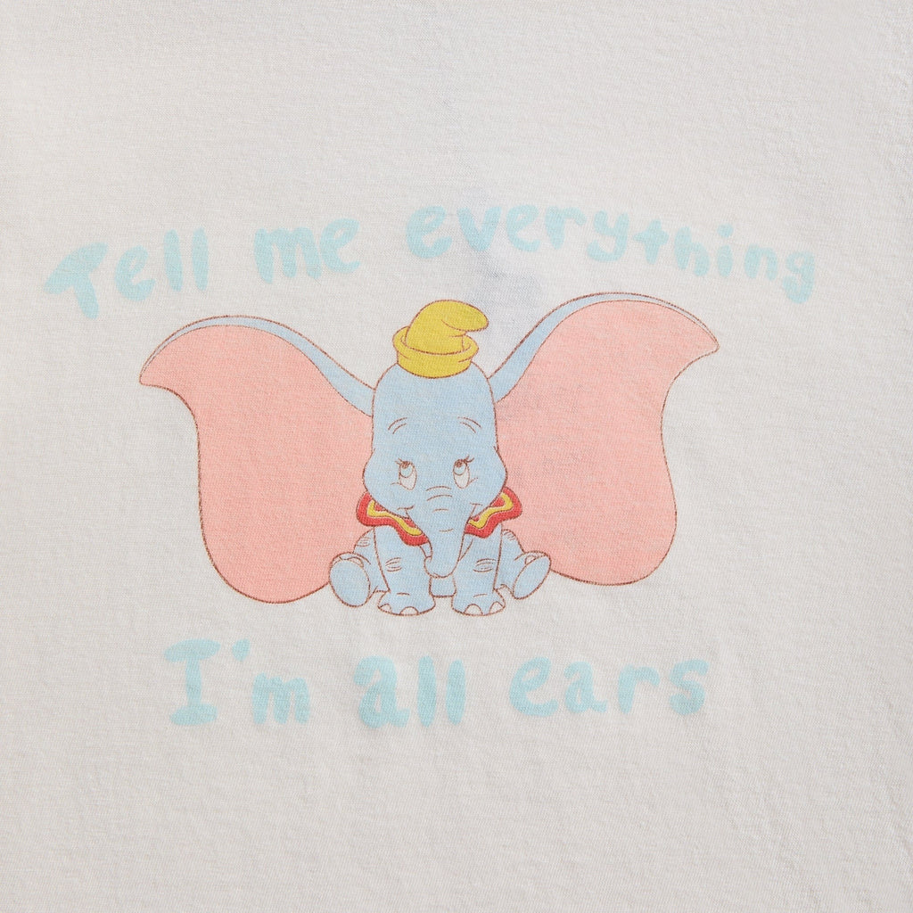 ReDone 60s Slim Ringer Dumbo Tee - Vintage White