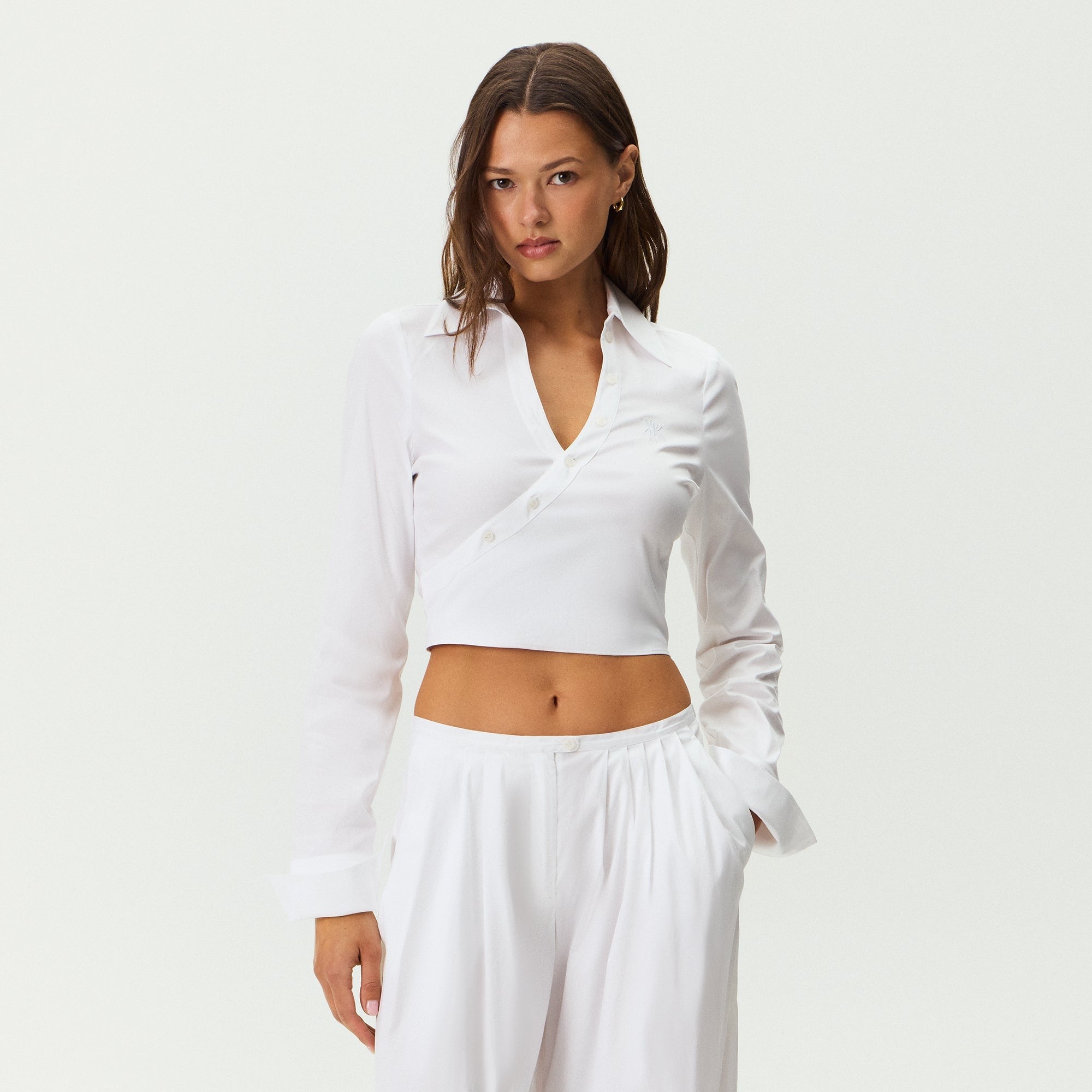 Kith Women Kairi Poplin Wrap Shirt - White