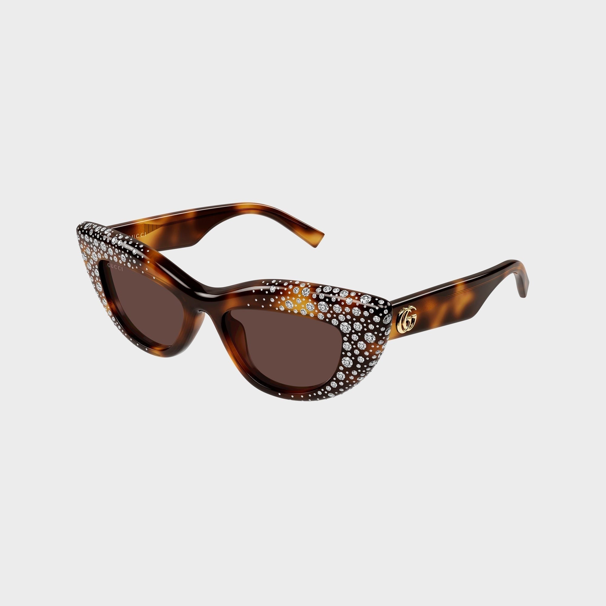 Gucci Cat-Eye Frame Sunglasses - Havana / Brown