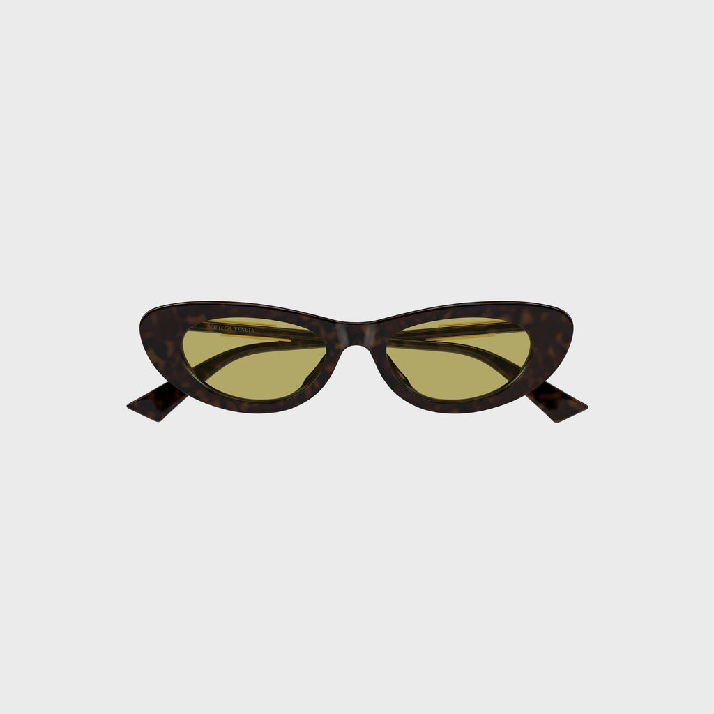 Bottega Veneta Snap Cat-Eye Sunglasses - Havana / Yellow