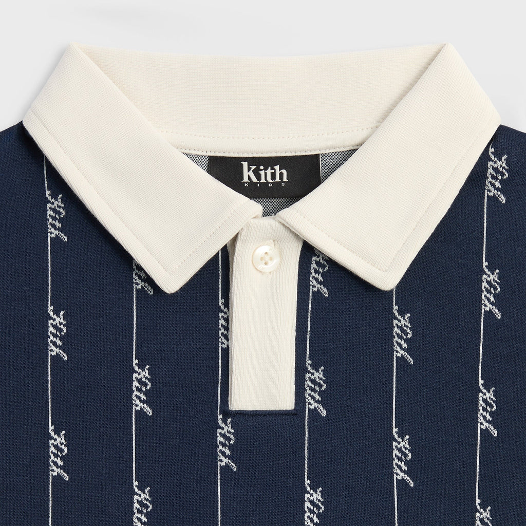 Kith Kids Script Knit Tilden Polo - Nocturnal