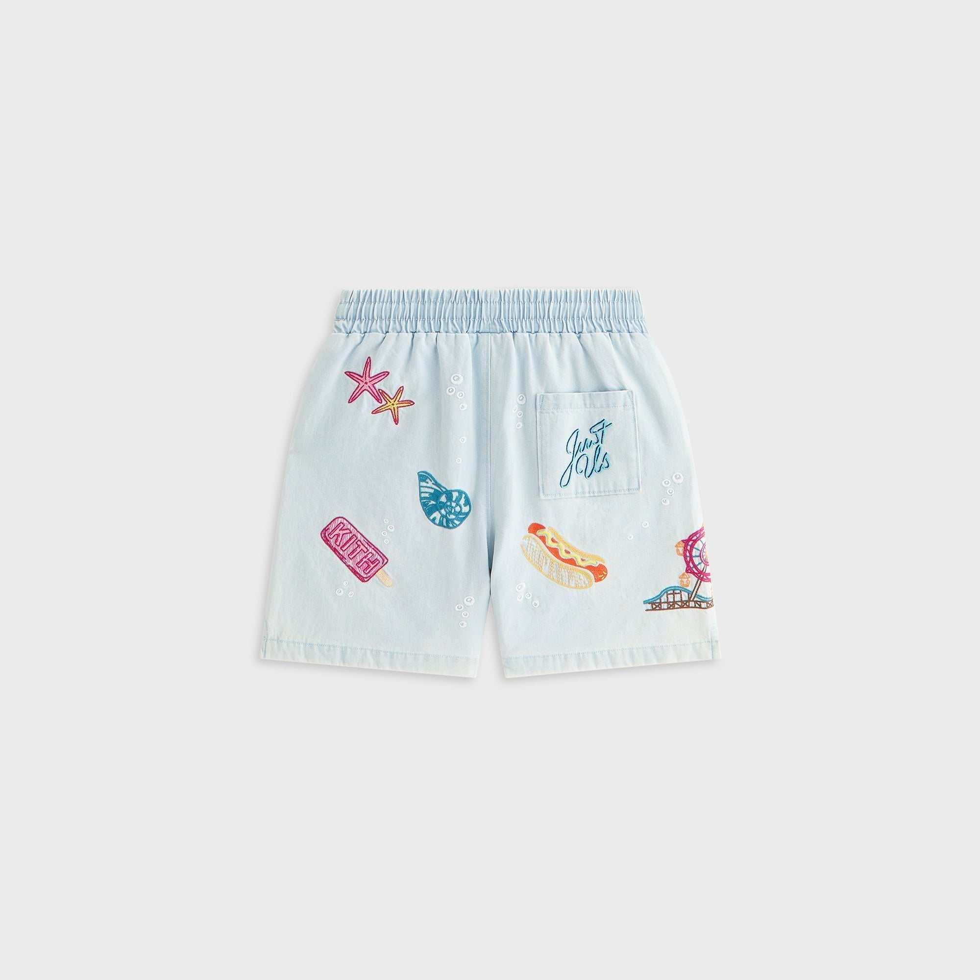 Kith Kids Novelty Thompson Camp Short - Light Indigo