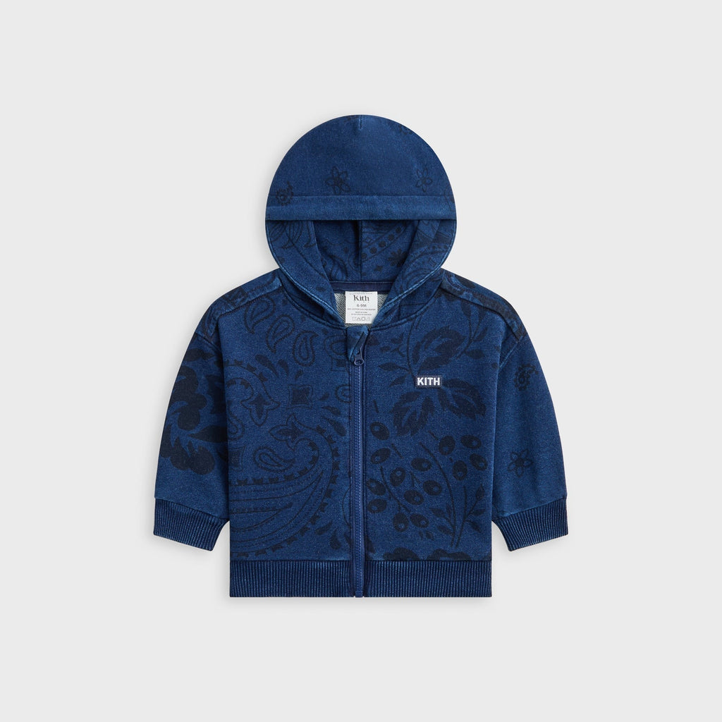 Kith Baby Full Zip Hoodie - Dark Indigo