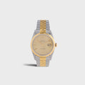 Wind Vintage Rolex Two-Tone Champagne Dial Datejust Reference 16233 Unpolished - Silver / Gold
