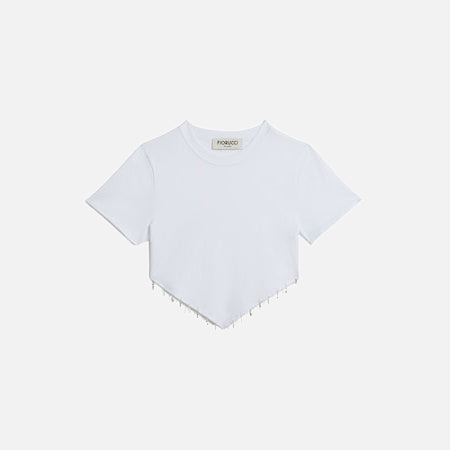 Fiorucci Charm Bandana Top - White