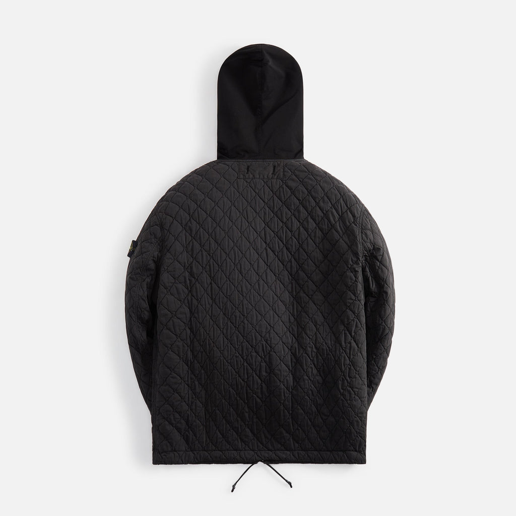 Stone Island Quilted Hooded Zip-Up Jacket - Lead Grey