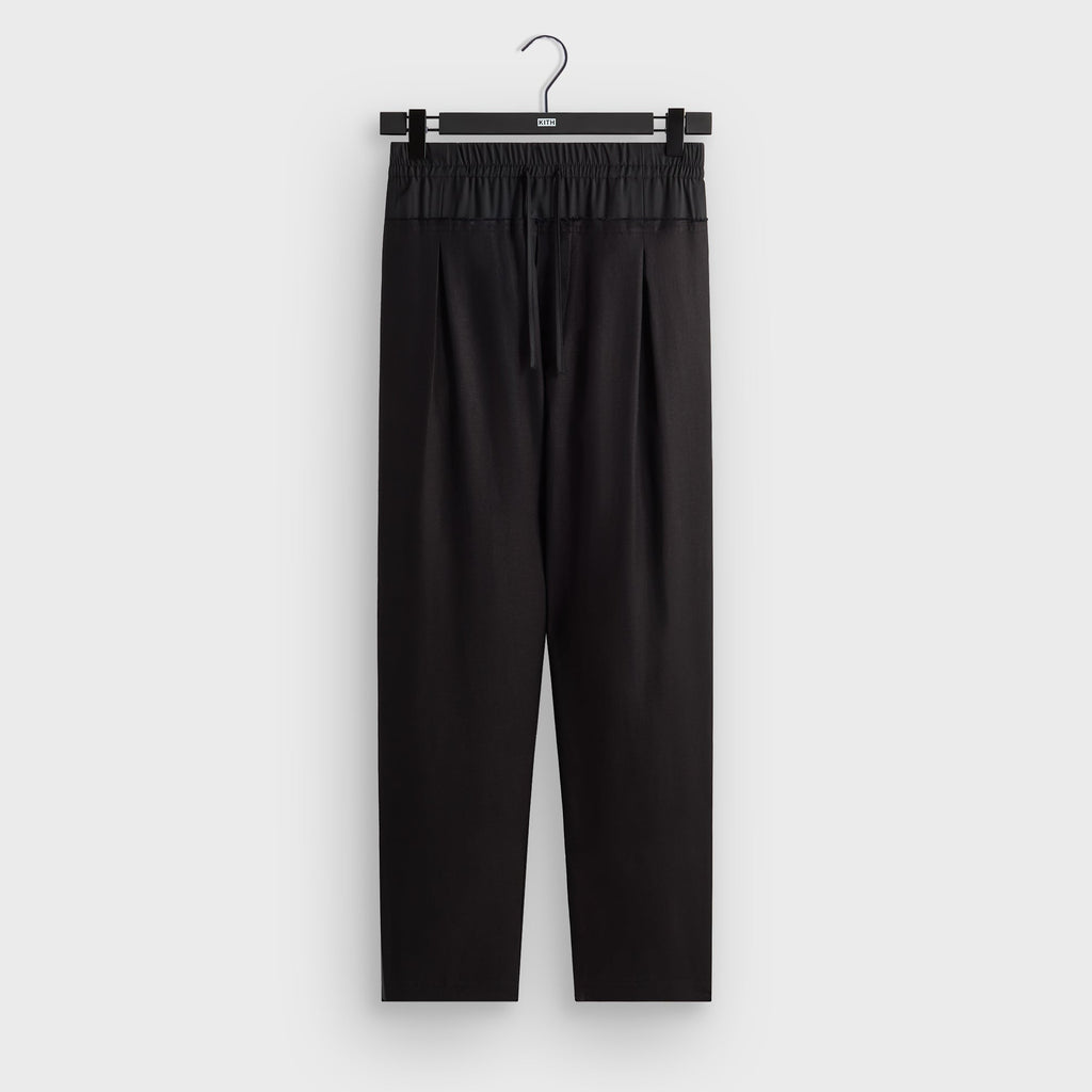&Kin Linen Viscose Twill Emil Pant - Black