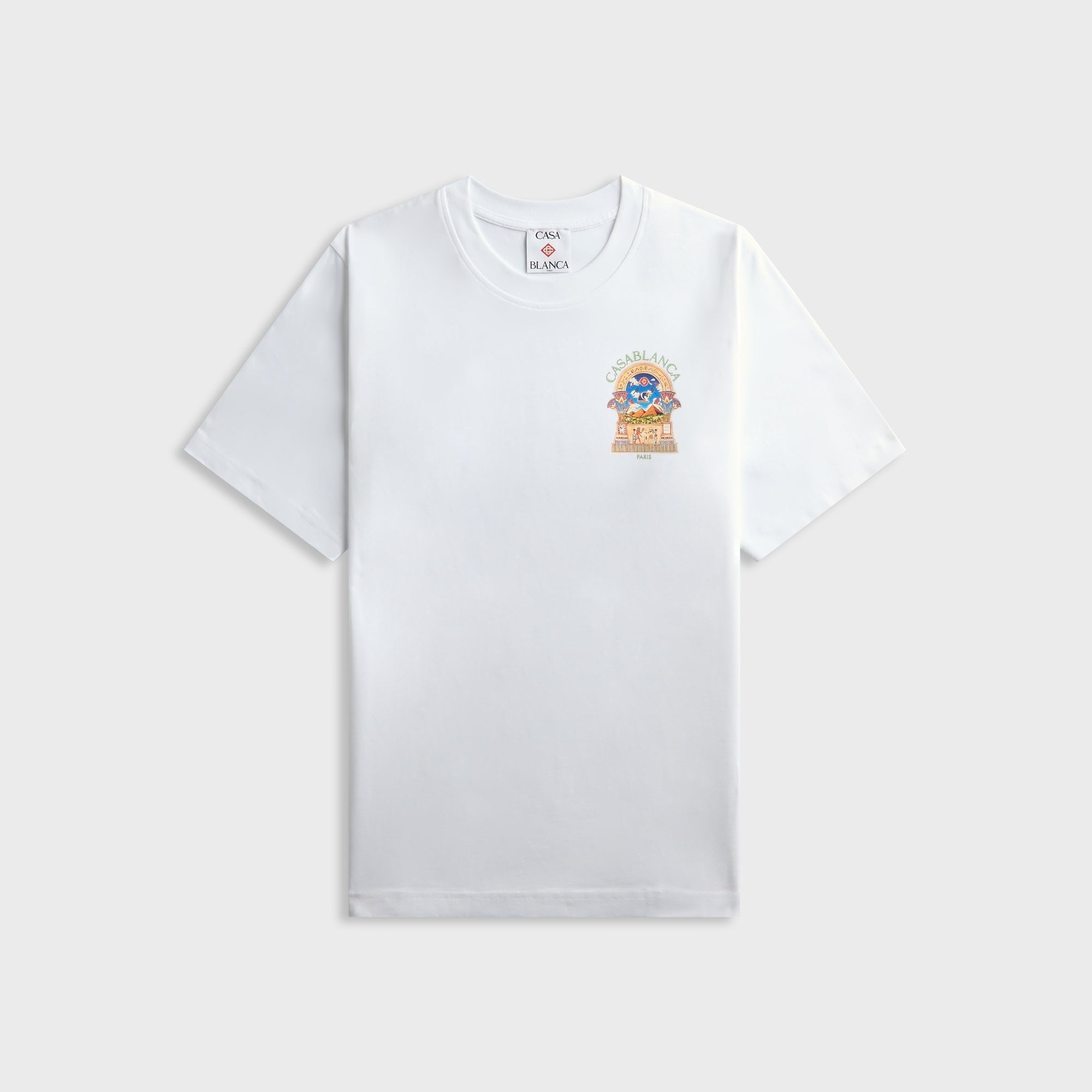 Casablanca Egyptian L'Arche Short Sleeve Tee - White