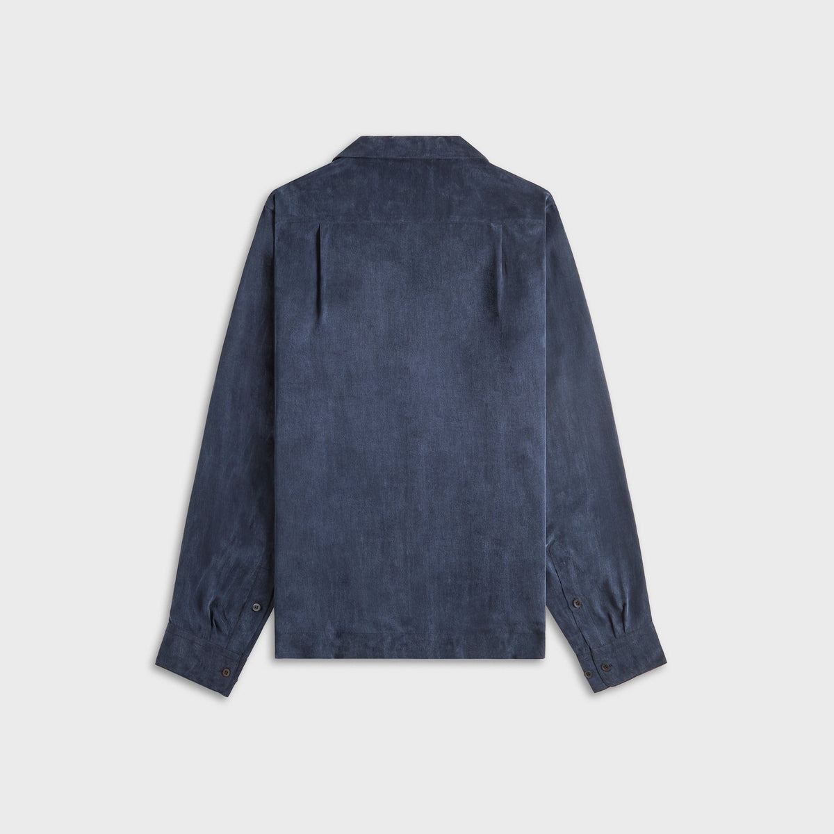 Dries Van Noten Sand Washed Cupro Shirt - Navy