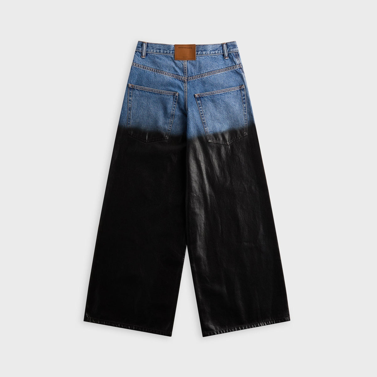 Alexander Wang Surge Low-Rise Wide Leg Jean - Vintage Marbled Blue