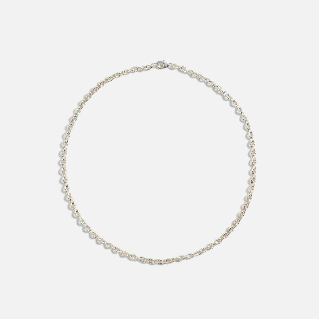 Greg Yuna Thin Umlaut Link Necklace - Silver