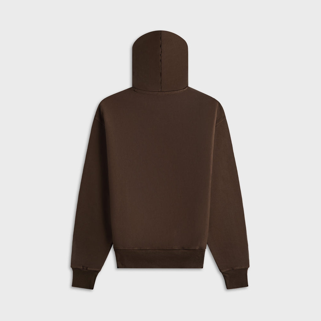 Brain Dead 3D Embroidered Logo Head Garment Dyed Hoodie - Brown
