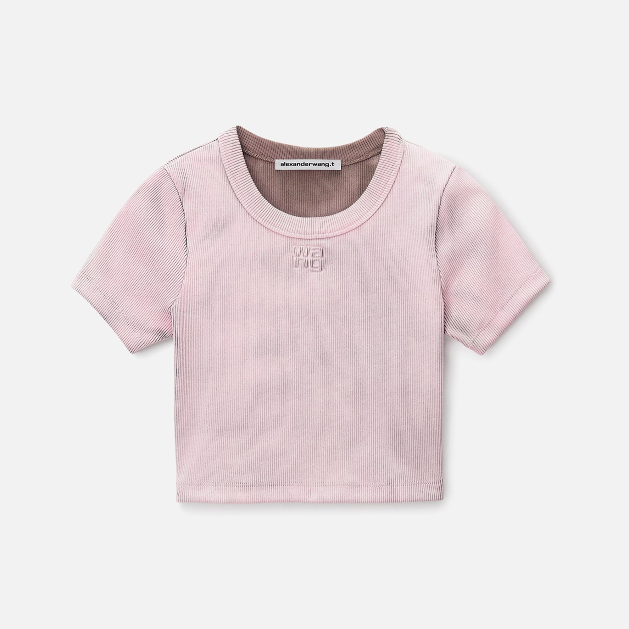 Alexander Wang Cropped Short Sleeve Top - Pink