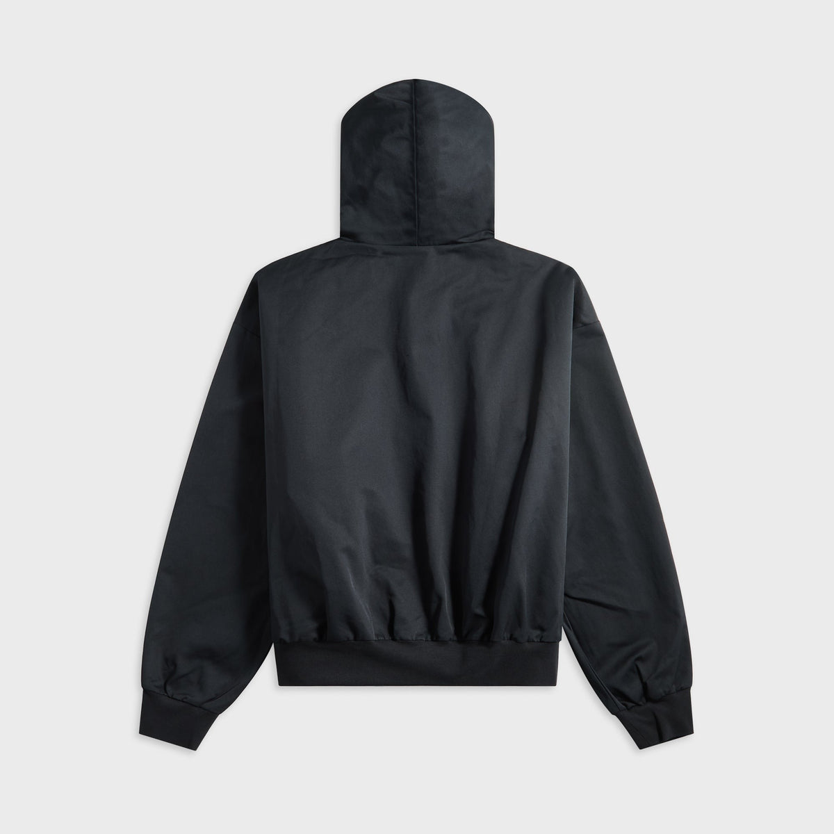 Essentials Poly Cotton Twill Hoodie - Jet Black