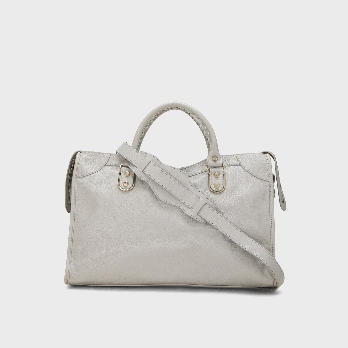 WGACA Balenciaga Chevre Leather Classic Metallic Edge Mini City Bag - Grey