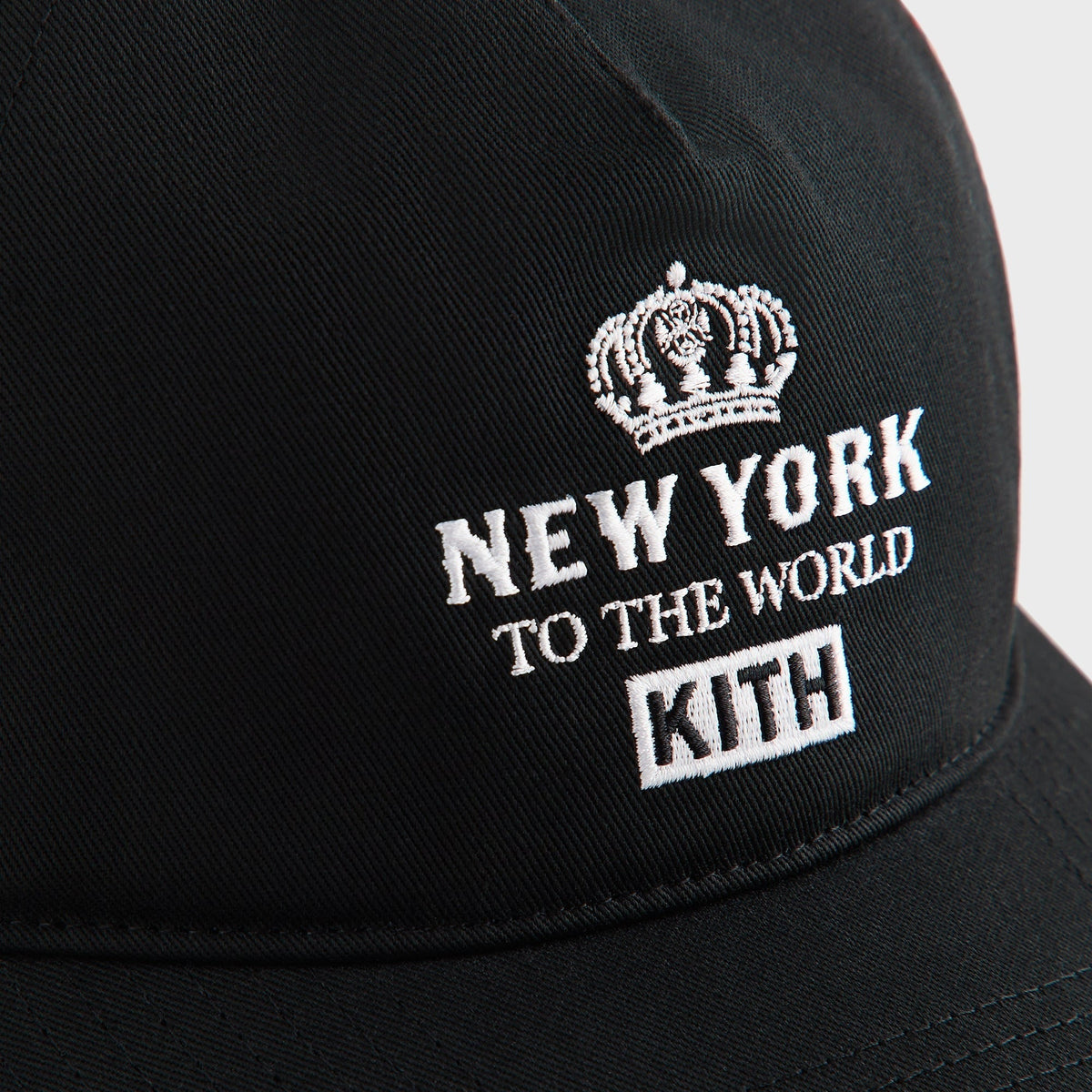 Kith New York To The World Relaxed Twill Nolan Trucker Hat - Black