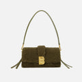 Brandon Blackwood Nia Shearling Bag - Olive