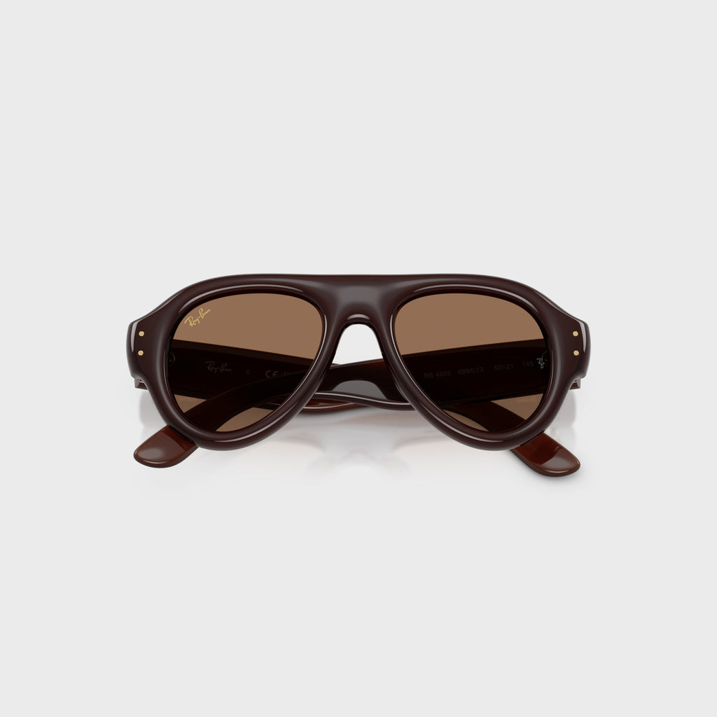 Ray-Ban x A$AP Rocky Aviator Puffer Sunglasses - Transparent Brown Frame / Brown Lens
