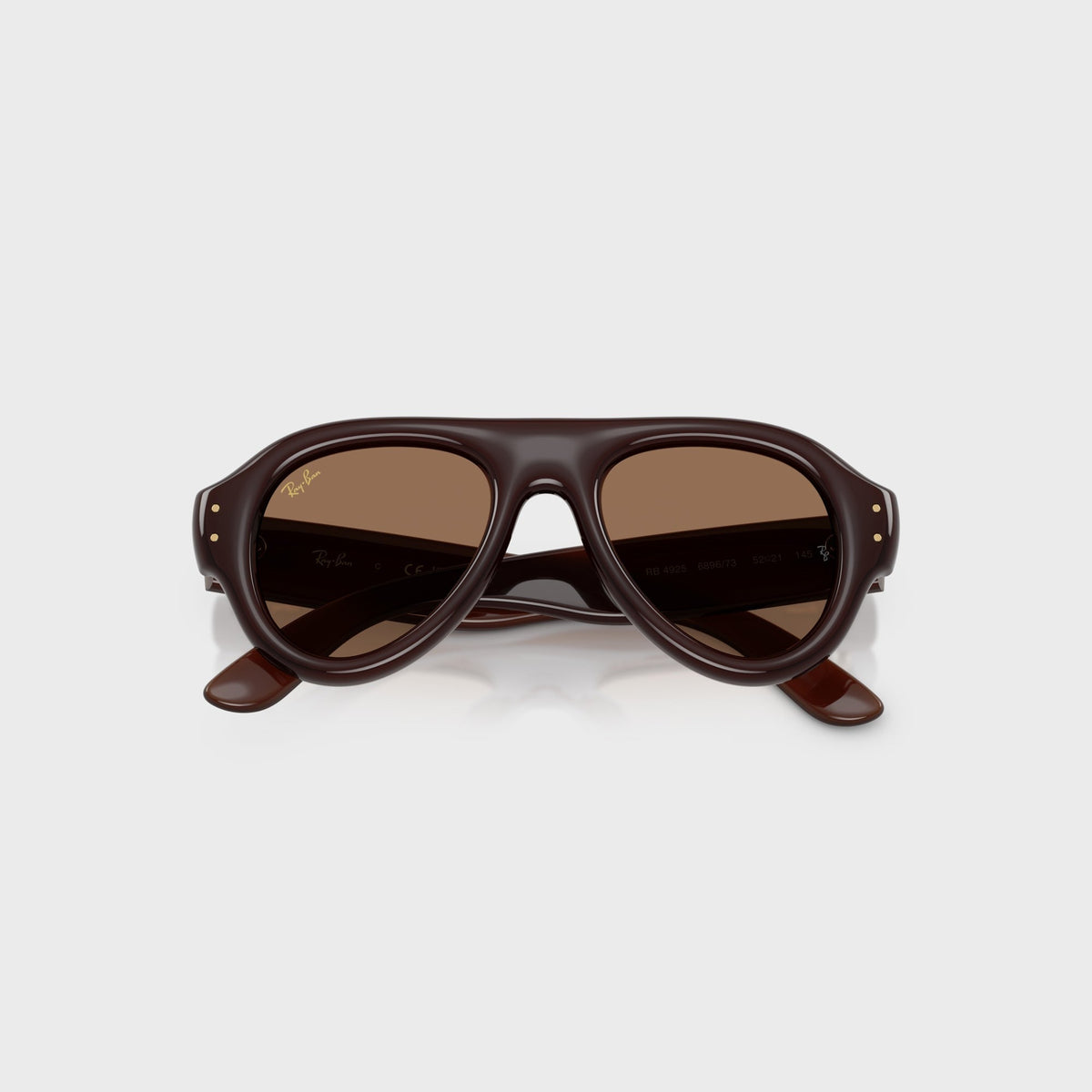 Ray-Ban x A$AP Rocky Aviator Puffer Sunglasses - Transparent Brown Frame / Brown Lens