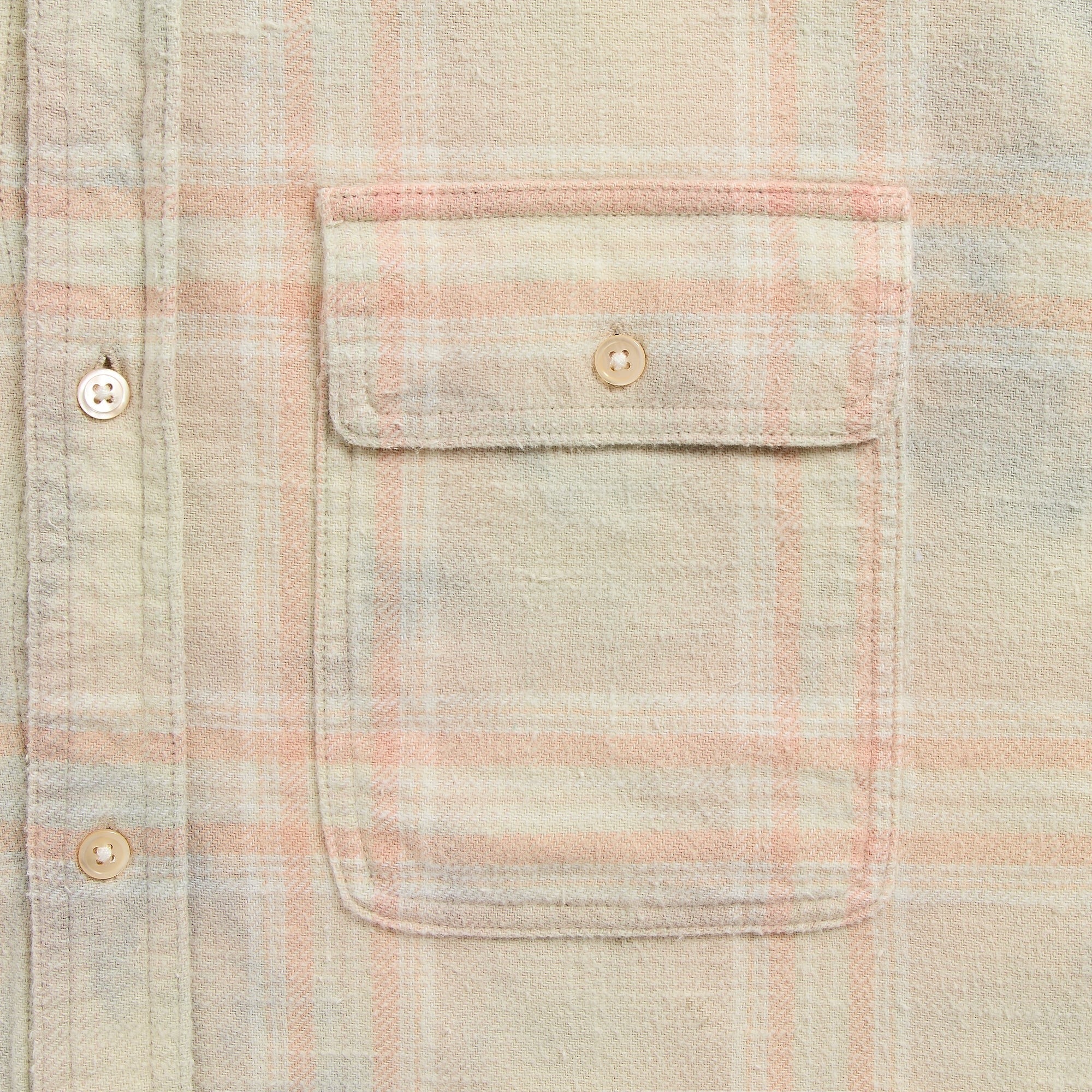 R13 Cropped Work Shirt - Pale Blue Plaid
