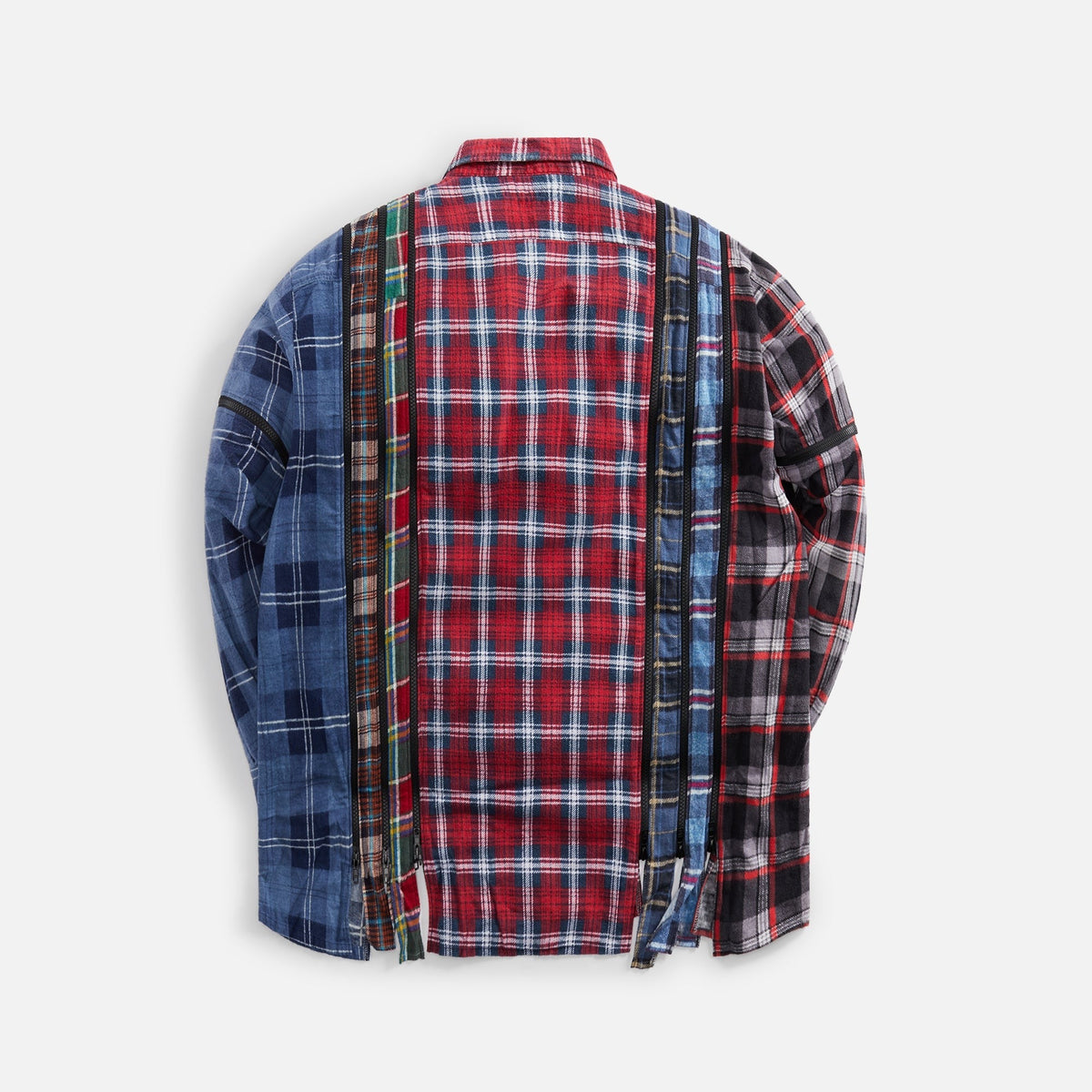 Needles 7 Cuts Zipped Wide Flannel Shirt - Multi