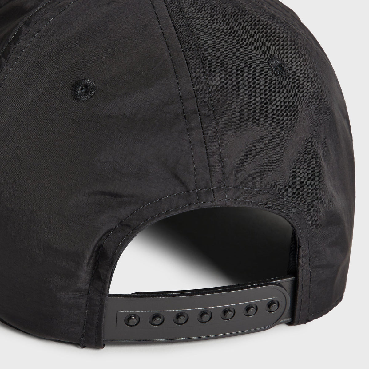 Kith Script Wrinkle Nylon Bay Low Pinch Crown Snapback - Black