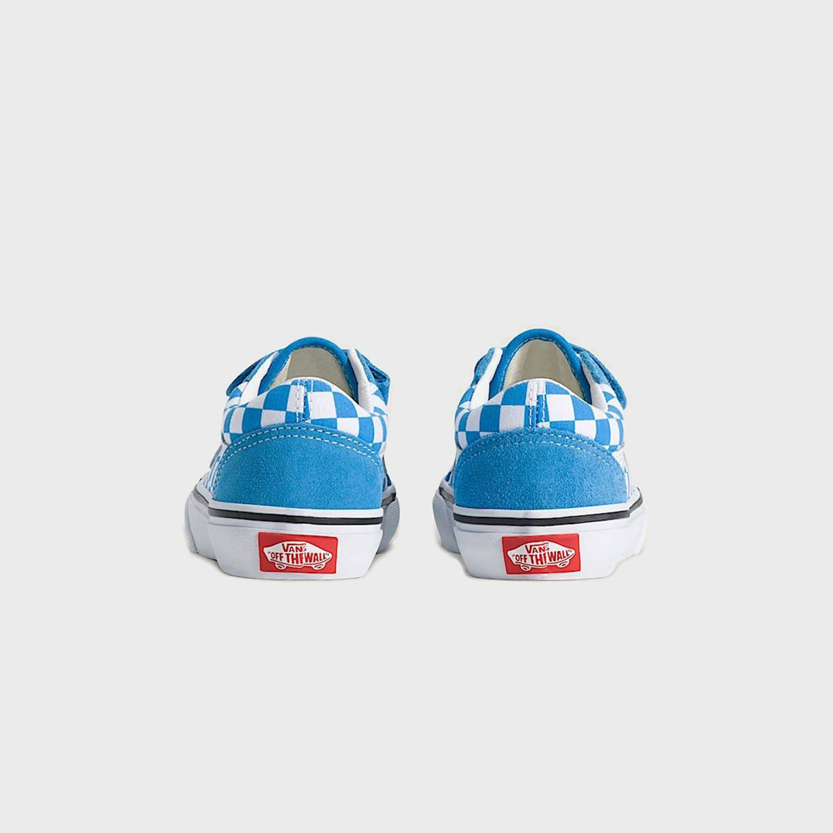 VANS PS Old Skool V Checkerboard Shoe - Bright Azure Blue