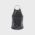 Miaou Natalia Sequin Top - Black