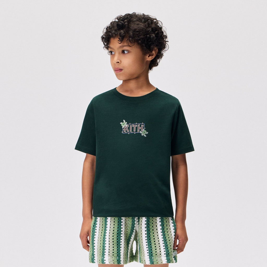 Kith Kids Beach Tile Classic Logo Graphic Tee - Stadium