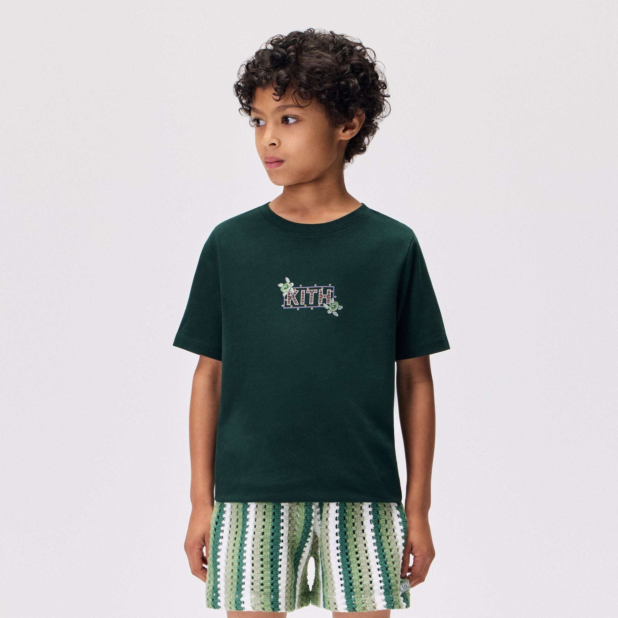 Kith Kids Beach Tile Classic Logo Graphic Tee - Stadium