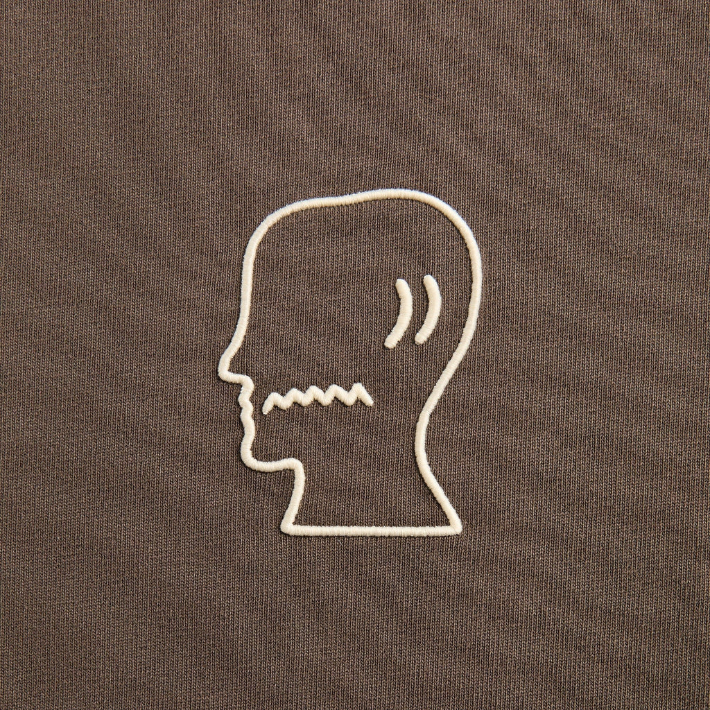 Brain Dead Heavyweight 3D Embroidery Logo Head Tee - Brown
