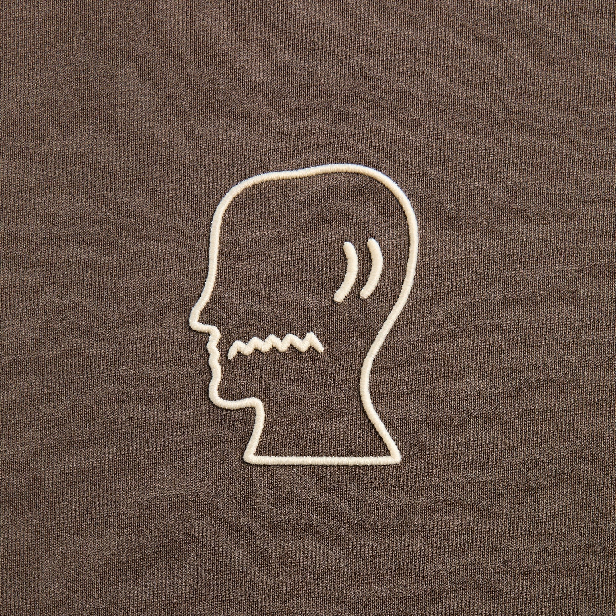 Brain Dead Heavyweight 3D Embroidery Logo Head Tee - Brown