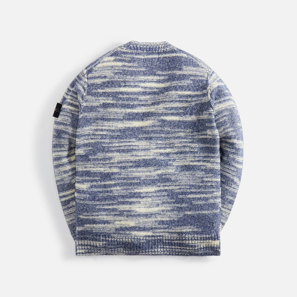 Stone Island Wool Nylon Yarn Cardigan - Bright Blue