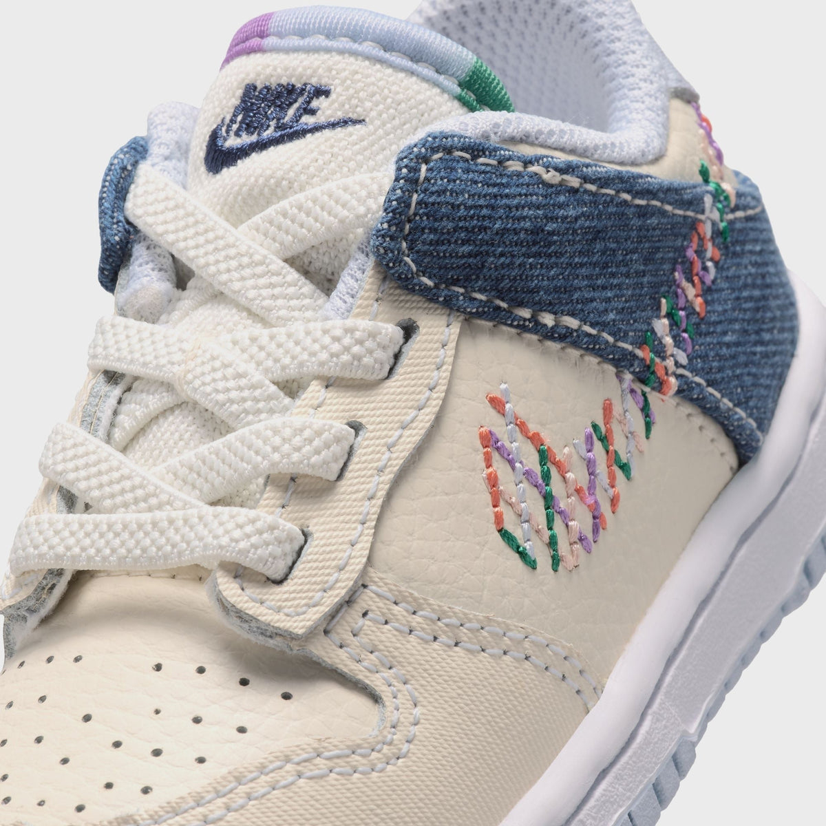 Nike TD Dunk Low - Soft Pearl / Blue Denim / Midnight Navy / Multicolor