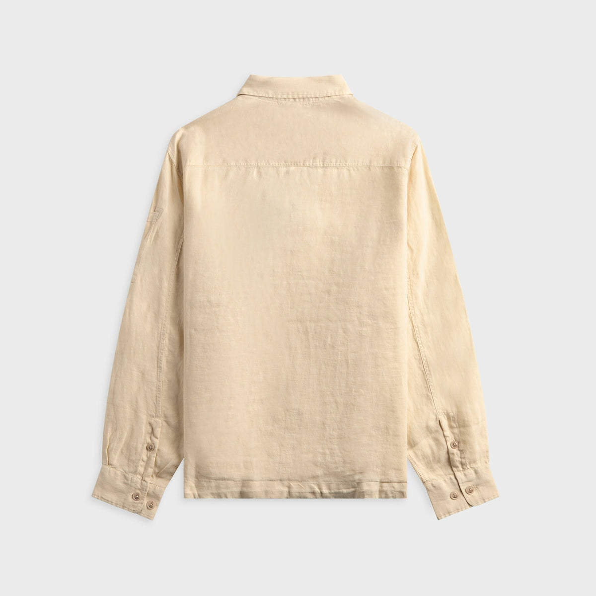 C.P. Company Linen Long Sleeve Button Lens Shirt - Frozen Dew
