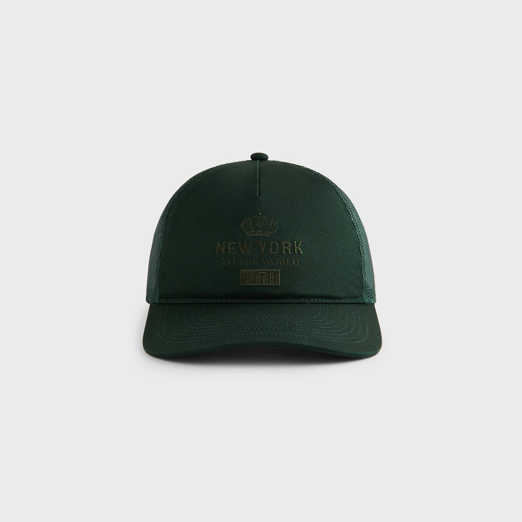 Kith New York To The World Relaxed Twill Nolan Trucker Hat - Stadium